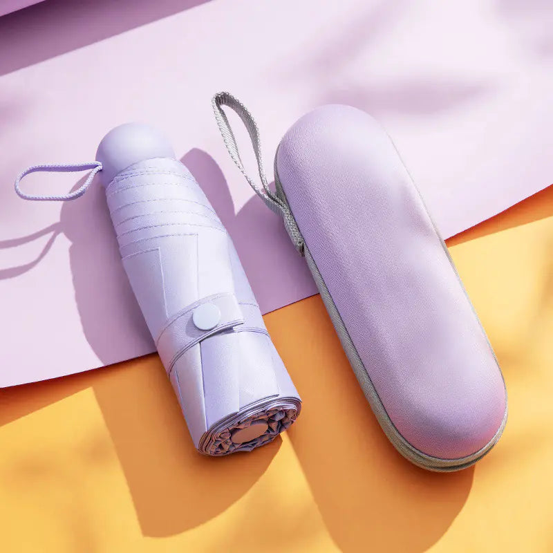 Capsule Paraplu – UV-Blocking Mini Paraplu in 10 Kleuren |  Zon & Regen Bescherming