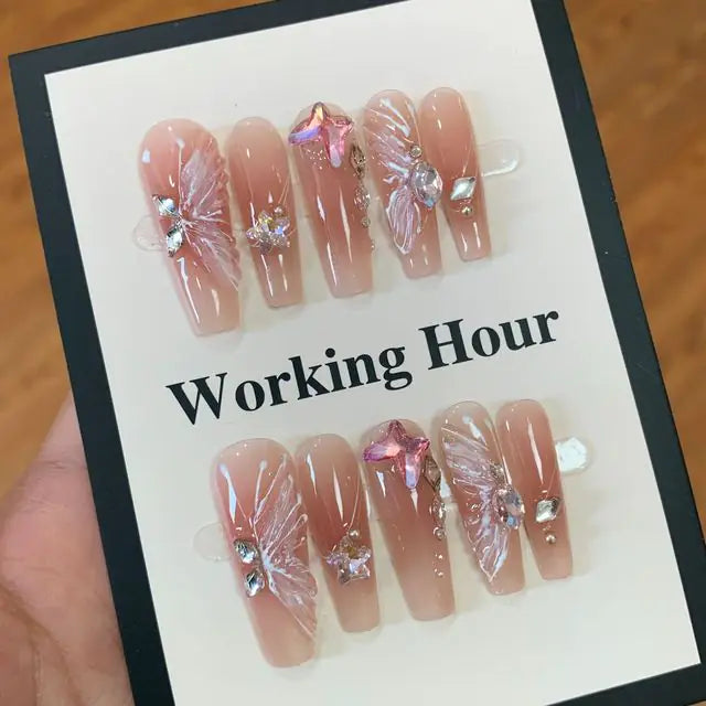 10-delige Luxe Press-On Nagelset