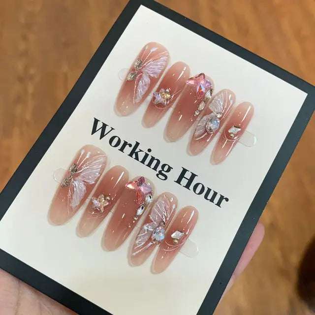 10-delige Luxe Press-On Nagelset