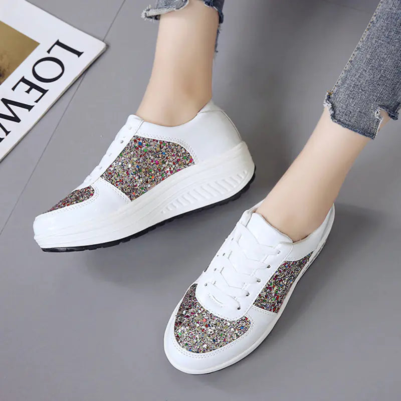 Bling Platform Sneakers Dames