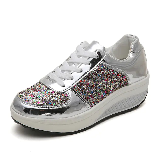 Bling Platform Sneakers Dames