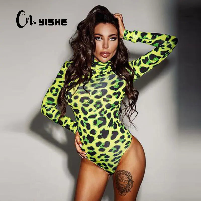 Body - Neon Groene Panter Print