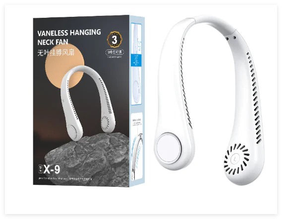 360° Draaibare Draagbare Nekventilator – USB Oplaadbaar
