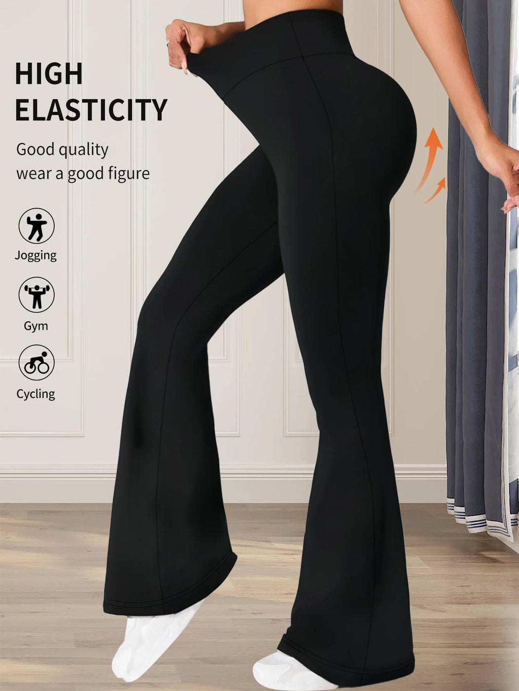 High Waisted Flared Legging Dames