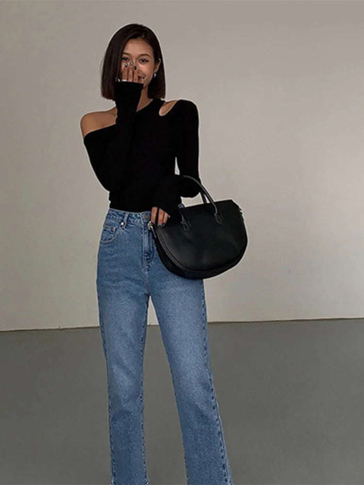 Off-Shoulder Longsleeve Dames - casual en sexy