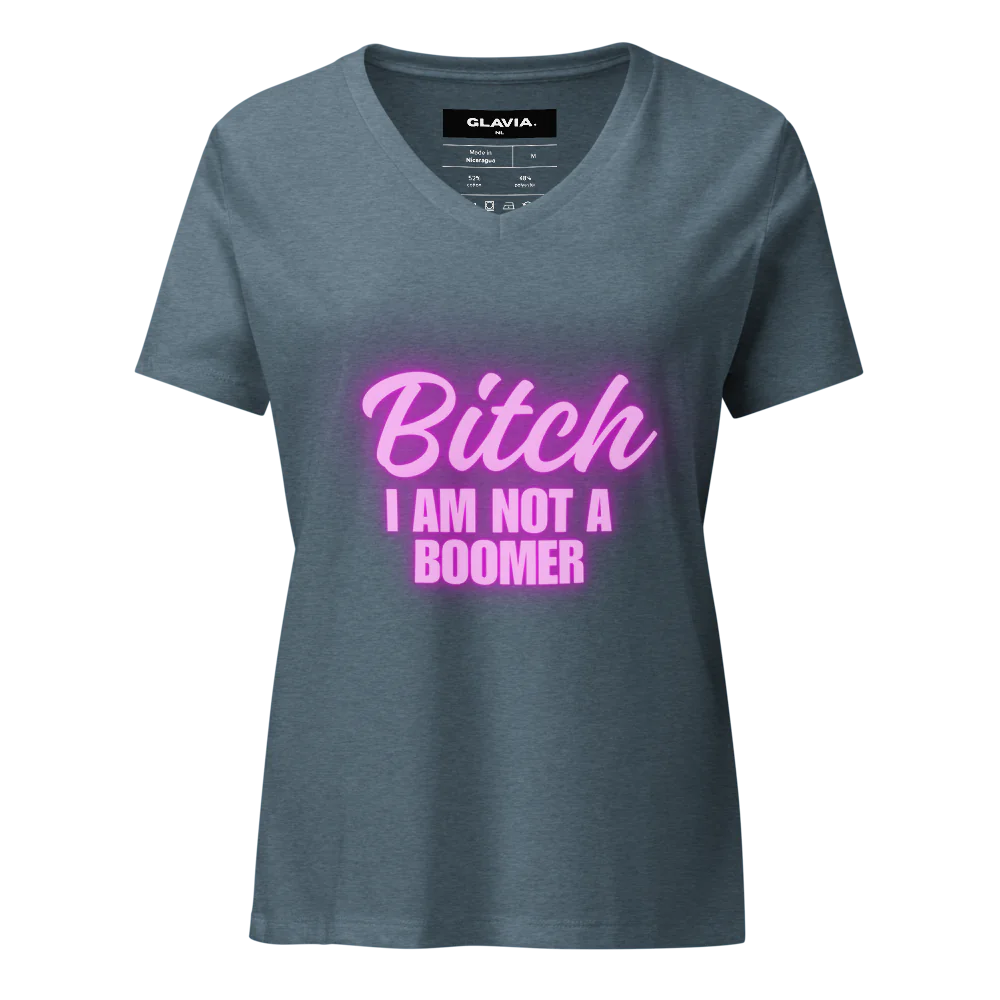 Women's Relaxed V-Neck T-Shirt | Bella Canvas 6405CVC